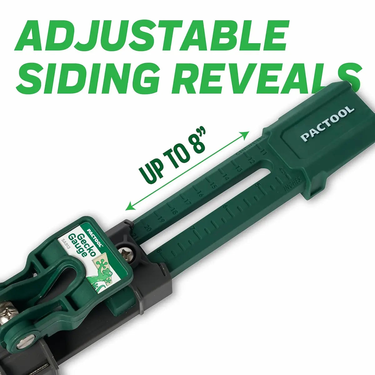 Green tool with 'PACTOOL' branding and adjustable feature highlighted on a white background.