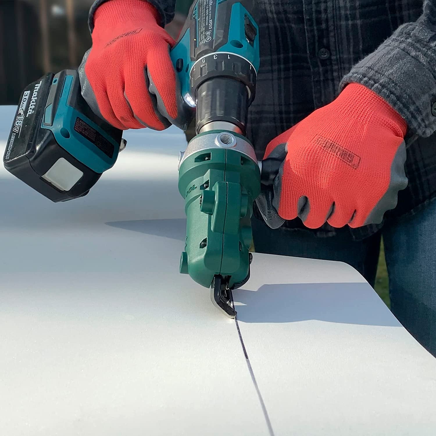 Sheet Metal Snapper Shear - Sheet Metal Cutter Drill Attachment